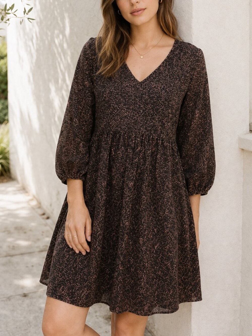 Madewell Crinkle Georgette Babydoll Dress Tie Back Faded Rosebud Small